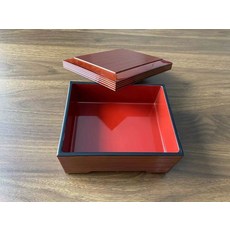 장어덮밥그릇 칠기도시락 텐동 규동 오렌지 17.3x14.5x8, 1개, 와인레드 17.3x14.5x8cm