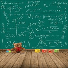 AOFOTO 4x6ft Maths Formulas Written On Blackboard Background School Classroom Chalkboard Photography, 1
