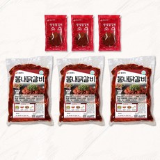 [봄내푸드] 봄내닭갈비 1kg*3팩(+소스3), 3개, 1kg