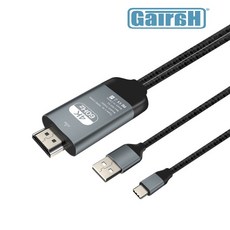 가이라 C to HDMI 미러링 케이블 3M 4K 60Hz 충전식, C to HDMI 미러링(60Hz-충전식-3M), 1개