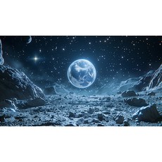 어항 입체 지구 우주 3D 접착식 백스크린, 1개, XK-29