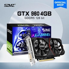 SZMZ 비디오 카드 NVIDIA Geforce GTX 960 2GB 4GB GDDR5 128 비트 그래픽 카드 게임 디스플레이 카드 GPU