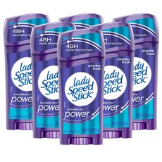 레이디 스피드 스틱 데오드란트 포 우먼 65g 6팩 파우더 프레쉬 Lady Speed Stick Power Antiperspirant Deodorant, 1개, 1ml
