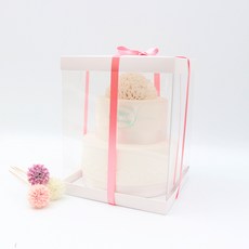 아임팩킹 투명 2단 케이크 박스 높이 30cm 2호(받침대별매)_20개