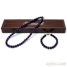 천연자수정목걸이