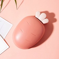 더자카 파스텔 휴대용 당근 비누케이스 FREE, 레드, 2개