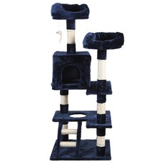 헬로망치 프리미엄 중형 캣타워 D400, 다크블루, 1개