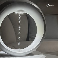 무중력 물멍 가습기 캠핑 책상용 세척편한 저소음 물방울 무드등 가습기, 머레이 무중력 물멍 가습기