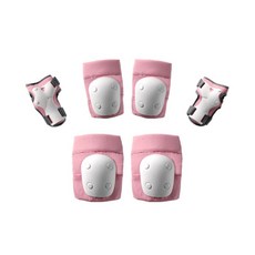 샤오미 자전거 헬멧 병아리 원숭이 캐릭터 핼멧, 핑크 보호대 세트 XS