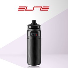 엘리트 플라이 텍스 자전거 물통 물병, 블랙, 750ml, 1개