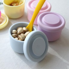 내열 위생 실리콘 이유식 용기 밀폐 휴대용 원터치밀폐용기 밀폐용기, 1개
