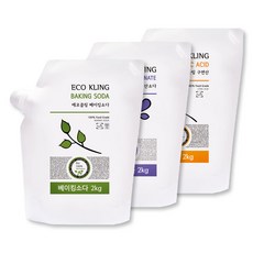 에코클링 베이킹소다2kg+과탄산소다 2kg+구연산 2kg, 2kg