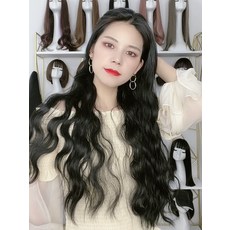 양털 울 U라인 여성 롱 둥근얼굴 인싸템 오버핏 큐트 볼륨 받다 헤어드라이어, 1, U라인 양털 울 롤 초코블링