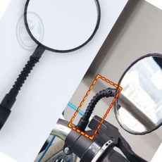 따뜻한잡화점 자전거 자바라백미러 1P 자전거 백미러 자전거 백미러 후사경