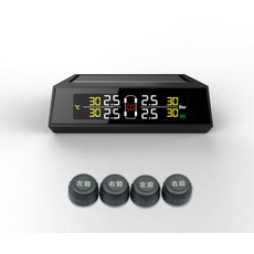 가이아글로벌 모니터링 태양열 아웃 누르기 TPMS 무선 자동차 온 경보기
