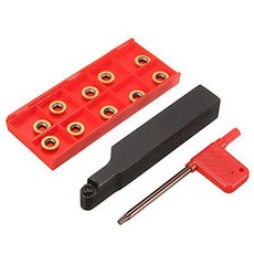 KKmoon SRAPR1616H10 페이스 밀링 선반 툴 홀더+ 10Pcs RPMT10T3MO 카바이드