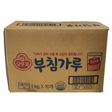 오뚜기 부침가루 1kg 10개입 1박스 업소용 대용량, 10개