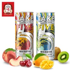 정관장 테이크파이브 에너지음료2종 250mlX30캔, 02_망고키위(250ml×30캔)