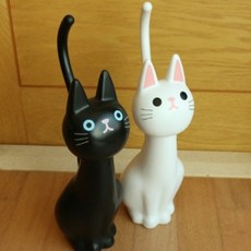 Meiho 고양이 변기솔 욕실 청소 브러쉬 일본 수입, 화이트, 1개