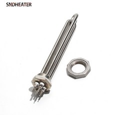 SNDHEATER 에너지 풍력용 DC 가열 요소 DN25 32mm NPT BSP 12V 24V 36V 48V 300W 600W 900W 1 2 1 5KW 1 인치 1pc, with locknut, 900W 200mmL 304SS, 1개, 37) 24V - 900W 200mmL 304SS -