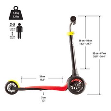 데카트론 공식 오셀로 B1 아동 킥보드, B1 아동용 스쿠터 프레임 블랙_커버 핑크