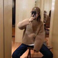인싸템 스웨터 여성 와이드 두꺼운 스타일리쉬 풀오버 후드 밍크 방지 융 빅사이즈 가을