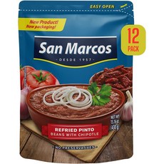 San Marcos Refried Pinto Beans With Chipotle 산마르코스 리프라이드 핀토 빈즈 치폴레 430g x12팩