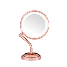 바비리스 양면 LED 조명 탁상 거울 확대경 BE4SRGK, 로즈골드