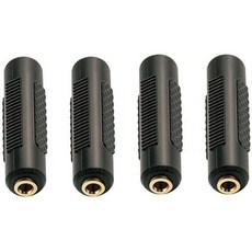 3.5mm （ 1/8인치 ） ~ 3.5mm （ 1/8인치 ） 스테레오 잭 암수 어댑터 커넥터 골드 도금(4팩)