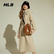 onse mlb 후리스 여성 캐주얼 롱 후드 원피스