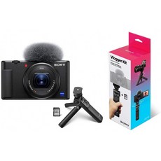 소니 ZV-1 컴팩트 4K HD 카메라 ACCVC1 무선 블루투스 그립/트립코드(GP-VPT2 BT) 및 64GB UHS-II SD 카, 단일상품