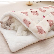펫포에버 강아지 극세사 소프트 방석 강아지 켄넬 방석 애견 극세사 담요, 핑크 곰돌이, 1개