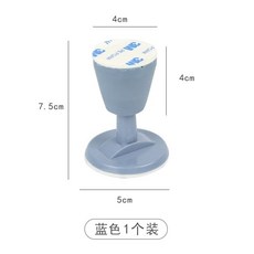 도어클로저 부딪침방지매트 문뒤 빨판 벽스티커 침대헤드 안전가드 실리콘 완충 문열기, T05-(블루 벽 하중)한개세트