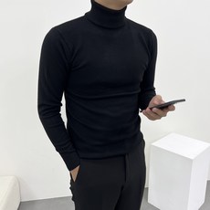 남성용 겨울 스판 캐시미어 터틀넥 완목폴라 니트 95-110 (OT-1)