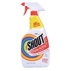 Shout 샤우트 트리플 액팅 얼룩 제거제 887ml Shout Triple-Acting Laundry Stain Remover Spray Bottle for Everyday St