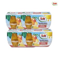 돌 다이스 복숭아 컵 간편과일 디저트, 113g, 16개