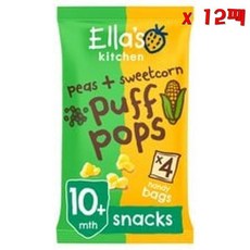 Ella's 엘라스 키친 콩 스윗콘 퍼프 팝 4개입 9g 12팩, 12개