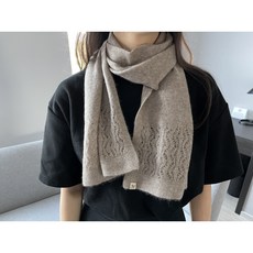 여성 캐시미어 봄 쁘띠 미니 레이스 머플러 목도리 스카프 캐시미어100