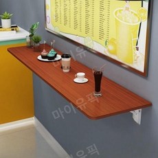 카운티 캠핑카 접이식 테이블 벽걸이 설치 카라반, 티크 120x40cm