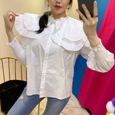 데이니크 / 여리여리핏 빅 세일러카라 블라우스