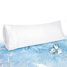 Zenssia 대나무 바디 베개 베개 커버 51x137cm 20x54인치 바디 베개 커버 봉투 잠금 실크처럼 부드럽고 시원한 롱 바디 베개 커버 라이트 그린 1팩, 본체(20x54 1개 팩), 하얀색