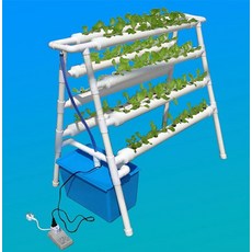 3 층 12 관 파이프 식 무토 재배기 발코니 심기 야채 수경 재배, 빅 화이트, 매질