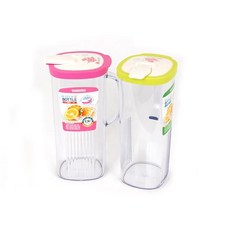 동백 손잡이 사각물병 1.8L 냉장고 투명 업소용 식당물병, 1개