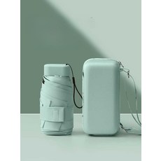 미니포켓 디자인 우산 여성용 선 스크린 자외선 차단, 라이트 핑크 스몰) 18CM, 1개