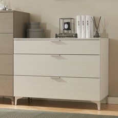 리바트 브라노 3단서랍장 (상판 유리 미포함), 그레이