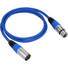 XLR 케이블 마이크 라인 캐논잭 음향 커넥터 마이크케이블 잭 스피커 Xtahdge 1팩 3핀 Dmx 남성 패치 DMX512 신호, BLUE