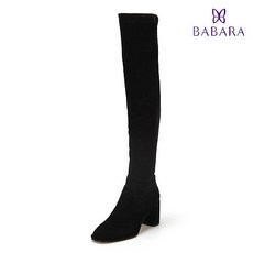 바바라 AK수원점 바바라 스웨이드 싸이하이 스판 롱부츠 BBD859 BK