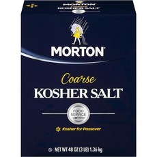 Morton Kosher Salt Coarse 몰튼 코셔 솔트 굵은 소금 1.36kg, 1개