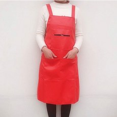 빅사이즈앞치마 작업복 남성 앞치마 방수 기름방지 빅사이즈 방수포 조끼스타일 본드 플라스틱 신제품 두꺼운 ., T09-워터멜론레드 3개 포켓형 앞치마