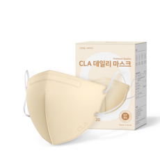 CLA 데일리 컬러 KF94 새부리형 보건용 마스크 소형, 50매, 1개, 베이지